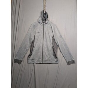 Mammut Elwha Hooded Fleece Jacket Size L Thermal Full Zip Hood Gray Lightweight